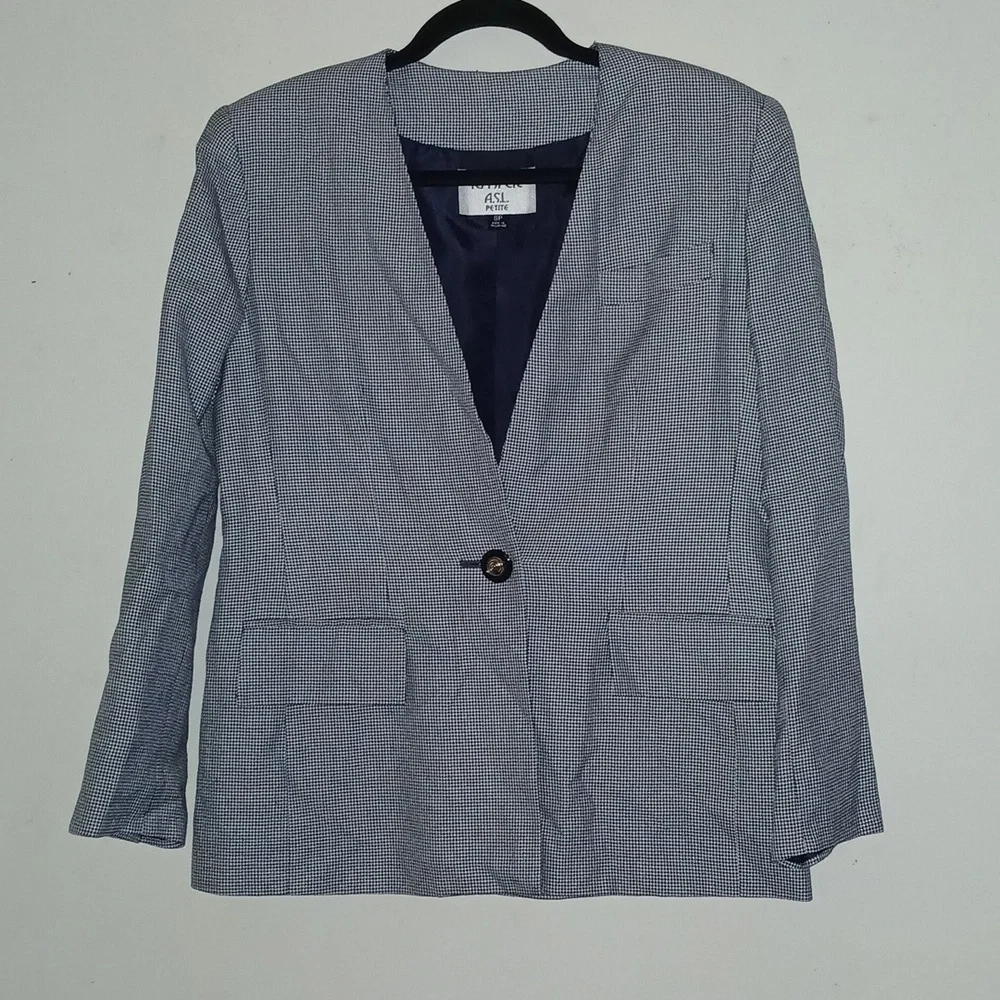 Petite‎ Kasper A.S.L. Houndstooth Blazer | Size: 6P